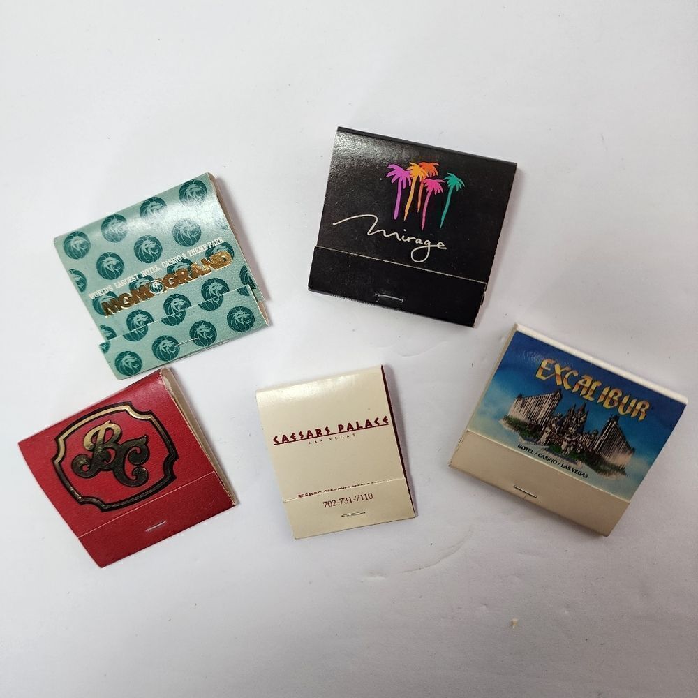 Lot Of 5 Vintage Las Vegas Casino Books Of Matches